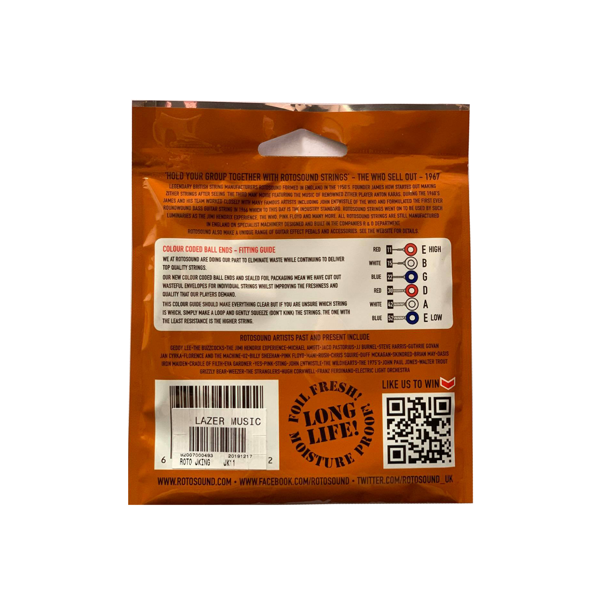 Rotosound Jumbo King Acoustic Medium Guitar Strings
